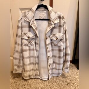 Thread and Supply Plaid Button-Up Shacket